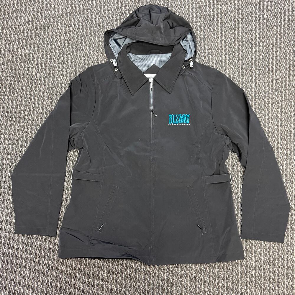 Port Authority Blizzard Entertainment Jacket Hooded Waterproof Mens XL Black
